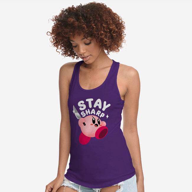 Kirby Stay Sharp-Womens-Racerback-Tank-Tri haryadi