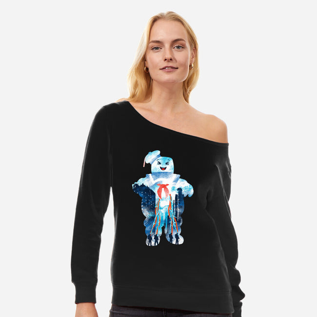 Marshmallow City-Womens-Off Shoulder-Sweatshirt-dalethesk8er