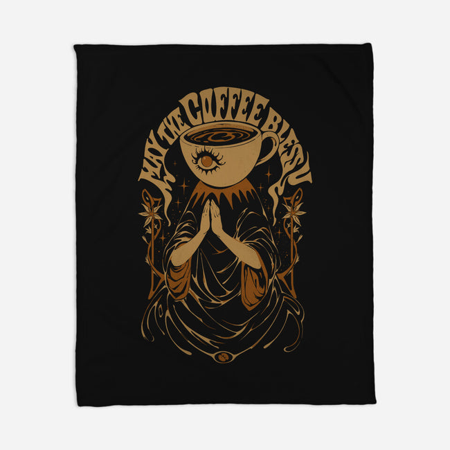 May The Coffee Bless You-None-Fleece-Blanket-ilustrata