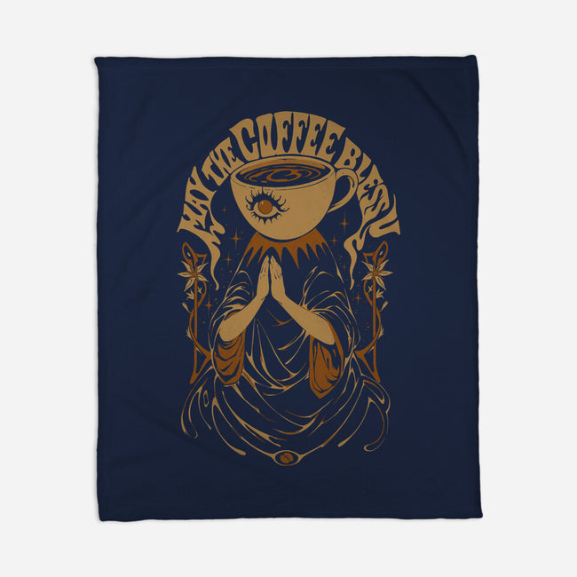 May The Coffee Bless You-None-Fleece-Blanket-ilustrata