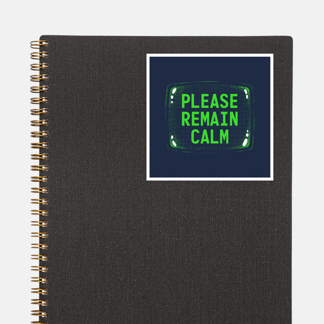 Please Remain Calm-None-Glossy-Sticker-rocketman_art