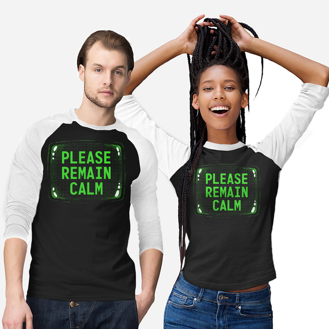 Please Remain Calm-Unisex-Baseball-Tee-rocketman_art