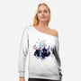 Mei Mei Sorcerer-Womens-Off Shoulder-Sweatshirt-Afire