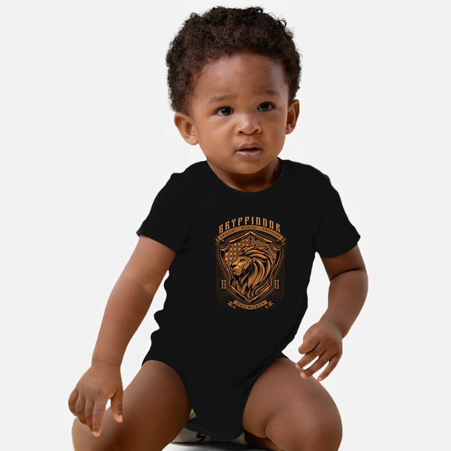 Orange Lion Emblem-Baby-Basic-Onesie-Astrobot Invention