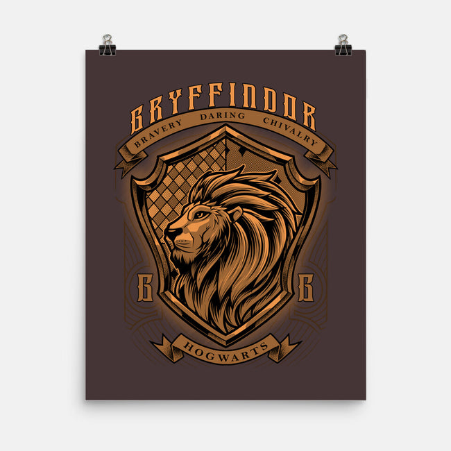 Orange Lion Emblem-None-Matte-Poster-Astrobot Invention