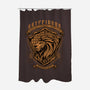 Orange Lion Emblem-None-Polyester-Shower Curtain-Astrobot Invention