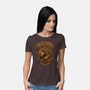 Orange Lion Emblem-Womens-Basic-Tee-Astrobot Invention