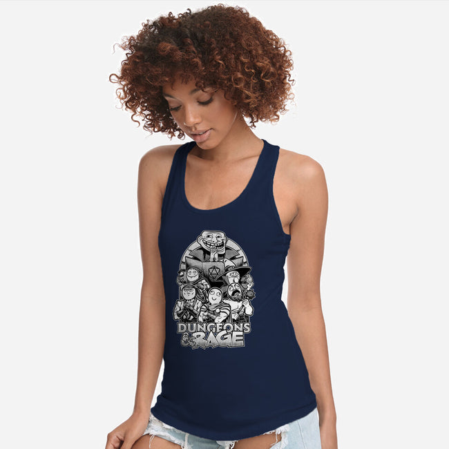 Dungeons And Rage Meme-Womens-Racerback-Tank-Studio Mootant