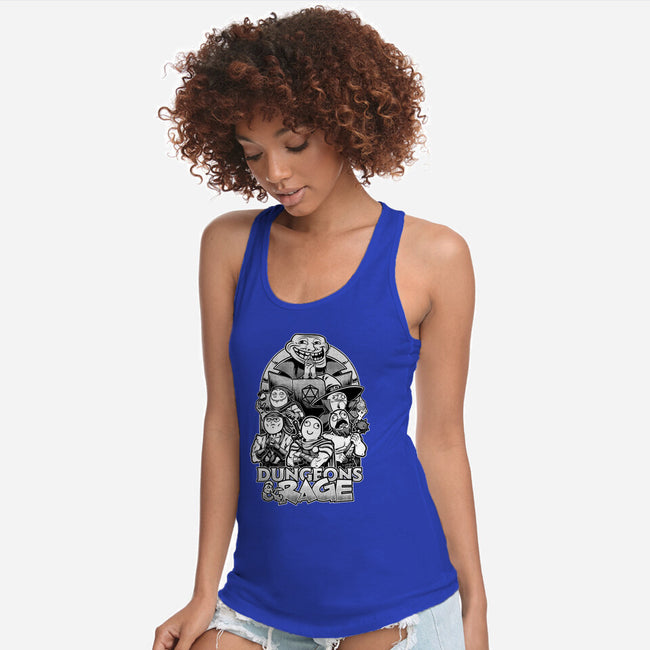 Dungeons And Rage Meme-Womens-Racerback-Tank-Studio Mootant