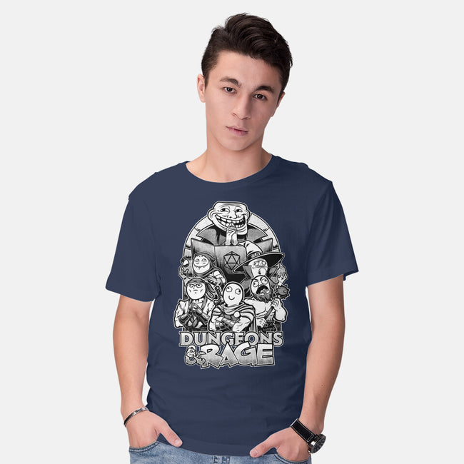 Dungeons And Rage Meme-Mens-Basic-Tee-Studio Mootant