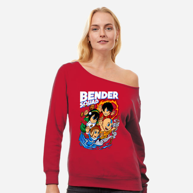 Bender Squad-Womens-Off Shoulder-Sweatshirt-spoilerinc