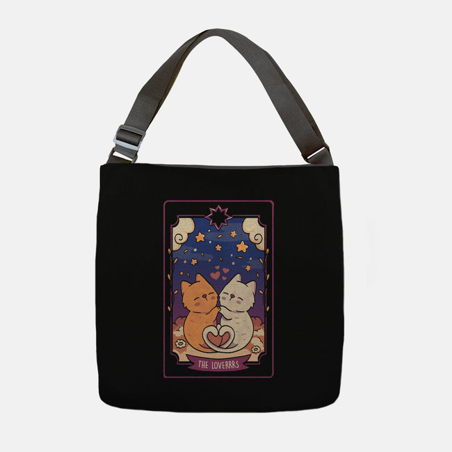 The Lovers Cat Tarot-None-Adjustable Tote-Bag-tobefonseca