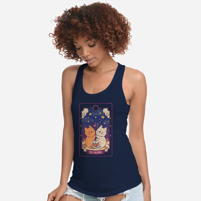 The Lovers Cat Tarot-Womens-Racerback-Tank-tobefonseca