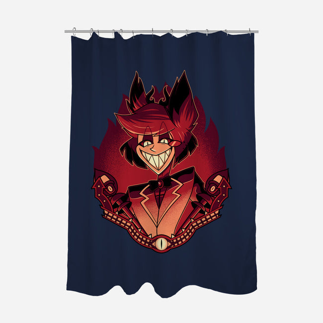 Radio Demon-None-Polyester-Shower Curtain-Astrobot Invention