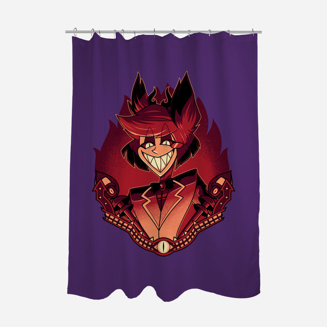 Radio Demon-None-Polyester-Shower Curtain-Astrobot Invention