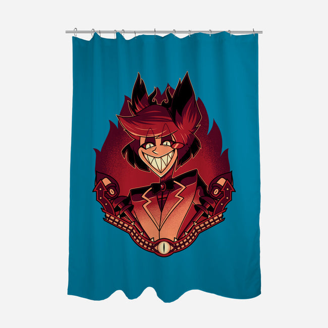 Radio Demon-None-Polyester-Shower Curtain-Astrobot Invention