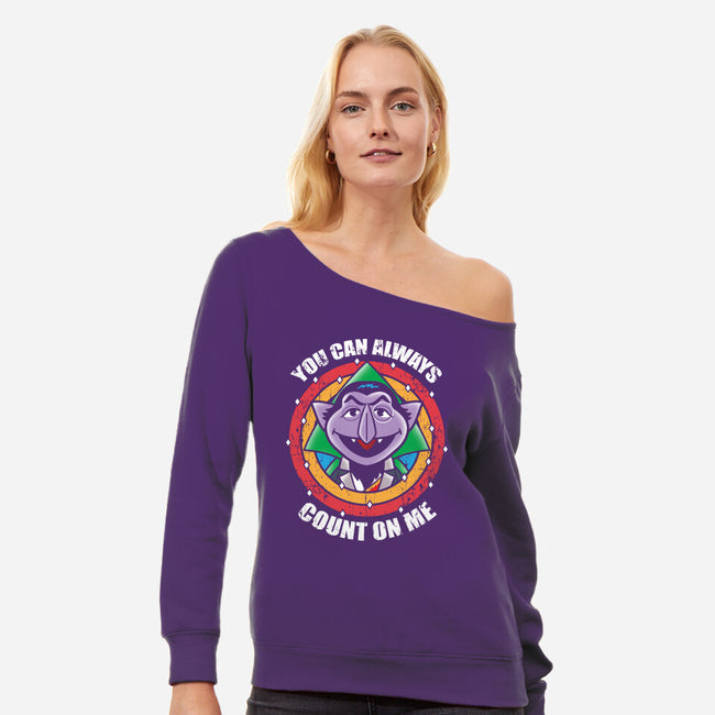 You Can Count On Me-Womens-Off Shoulder-Sweatshirt-turborat14