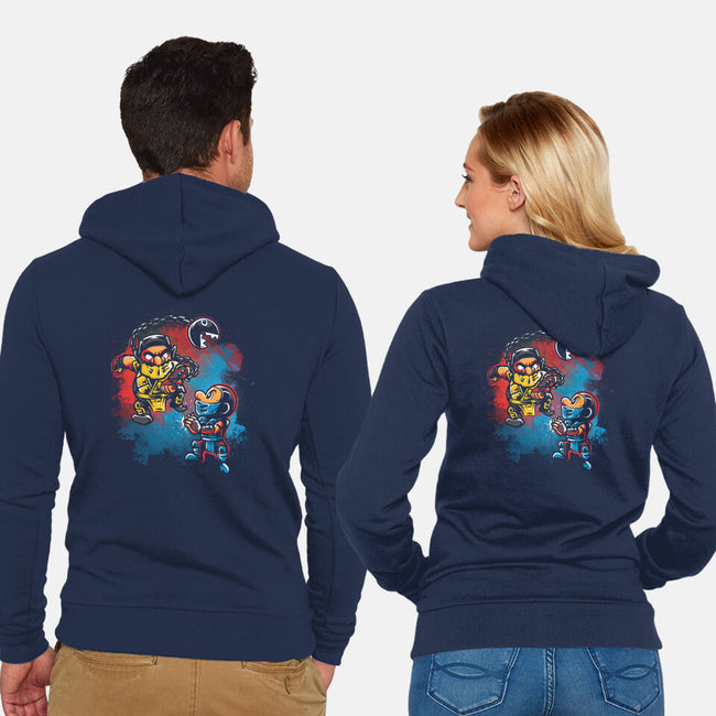 Wario Kombat-Unisex-Zip-Up-Sweatshirt-Gleydson Barboza