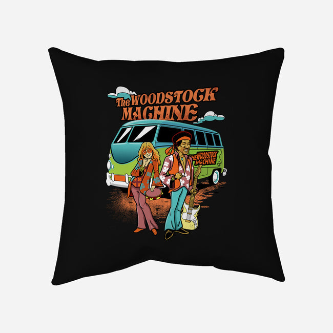 The Woodstock Machine-None-Removable Cover-Throw Pillow-Roni Nucleart