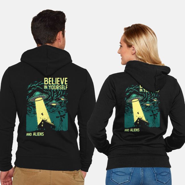 Yourself And Aliens-Unisex-Zip-Up-Sweatshirt-Gleydson Barboza