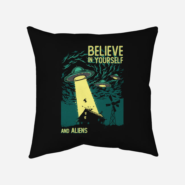 Yourself And Aliens-None-Removable Cover-Throw Pillow-Gleydson Barboza