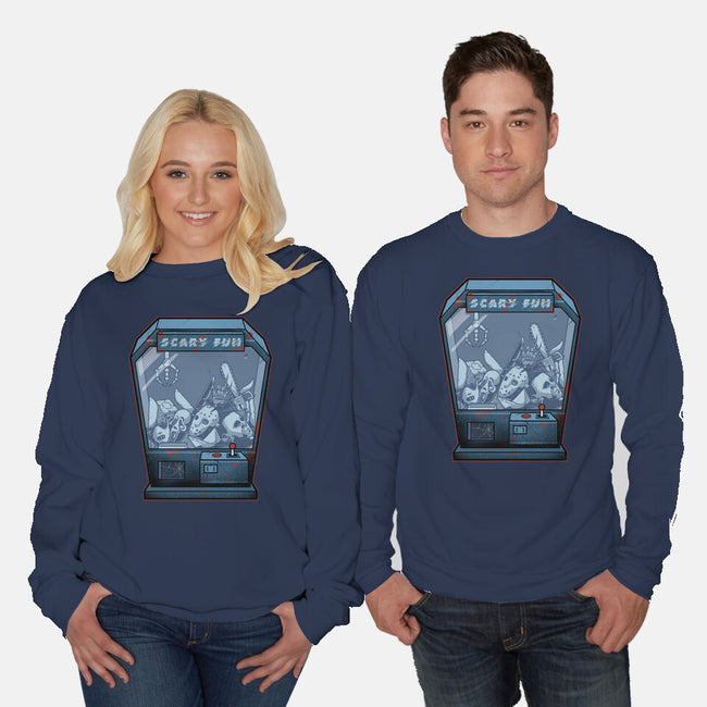 Horror Crane-Unisex-Crew Neck-Sweatshirt-Astrobot Invention