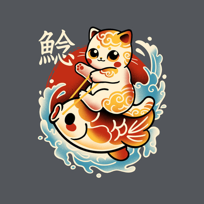 Neko Koi Fish Red Sun-Mens-Premium-Tee-NemiMakeit