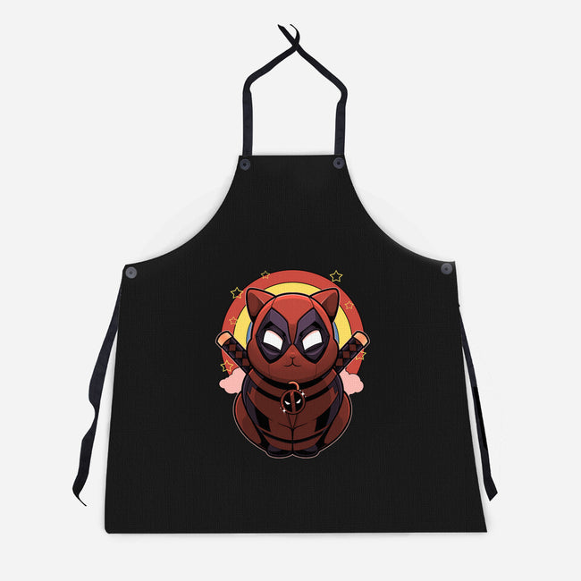 Red Cat Mutant-Unisex-Kitchen-Apron-Astrobot Invention