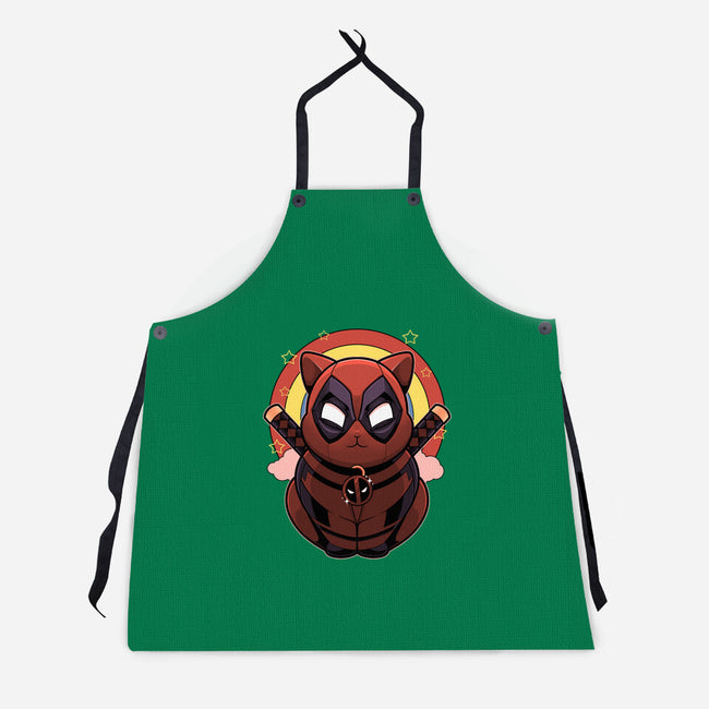 Red Cat Mutant-Unisex-Kitchen-Apron-Astrobot Invention