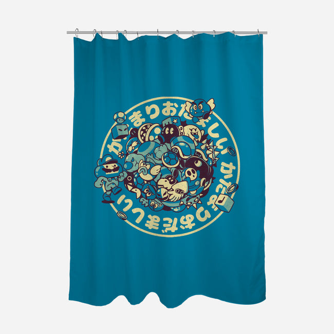 Let's A Roll-None-Polyester-Shower Curtain-ilustrata