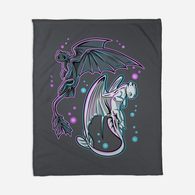 Couple Of Dragons-None-Fleece-Blanket-nickzzarto