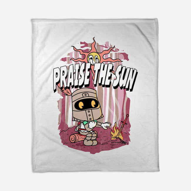 Praise The Sun Retro-None-Fleece-Blanket-Donnie