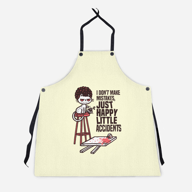 Just Happy Little Accidents-Unisex-Kitchen-Apron-Wenceslao A Romero