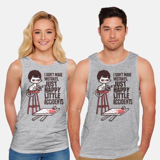 Just Happy Little Accidents-Unisex-Basic-Tank-Wenceslao A Romero