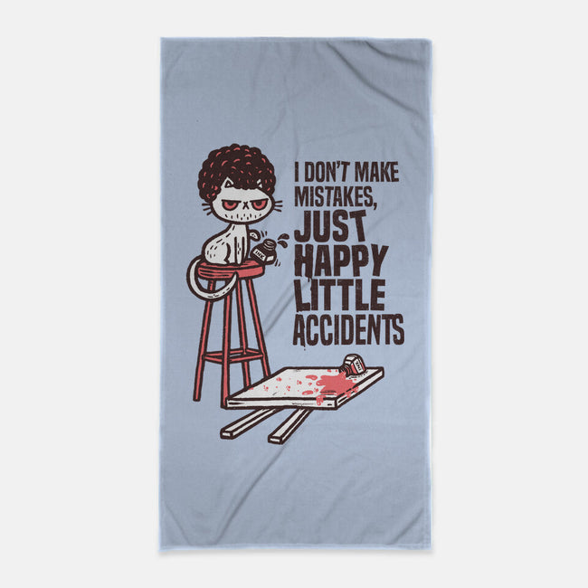 Just Happy Little Accidents-None-Beach-Towel-Wenceslao A Romero