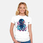 Space Octopus Galaxy-Womens-Fitted-Tee-NemiMakeit