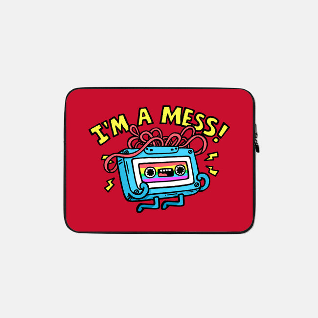 A Mess In The 90s-None-Zippered-Laptop Sleeve-Wenceslao A Romero