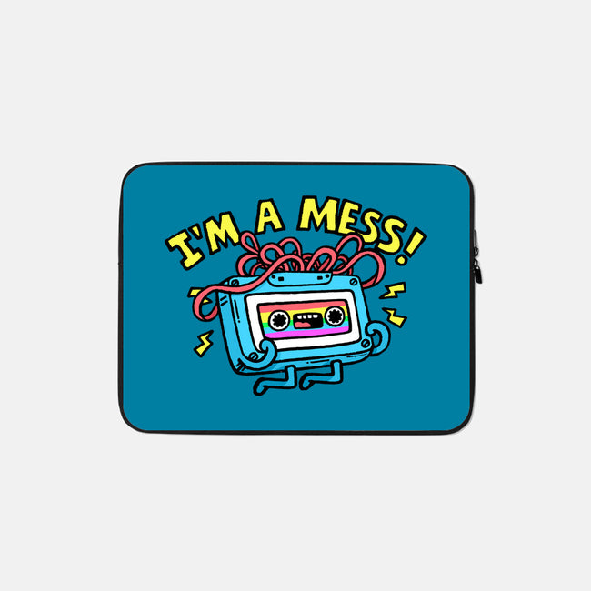 A Mess In The 90s-None-Zippered-Laptop Sleeve-Wenceslao A Romero