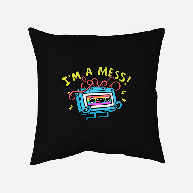 A Mess In The 90s-None-Removable Cover-Throw Pillow-Wenceslao A Romero