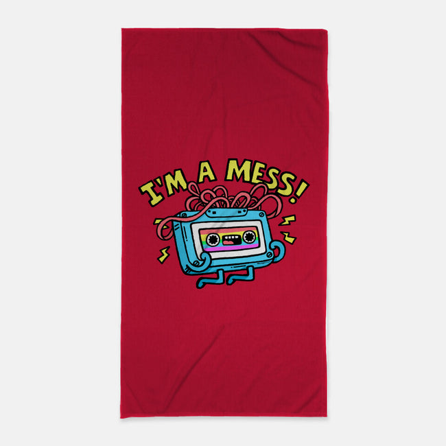 A Mess In The 90s-None-Beach-Towel-Wenceslao A Romero