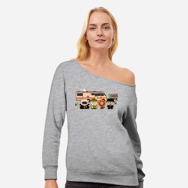 Breaking Park-Womens-Off Shoulder-Sweatshirt-Donnie