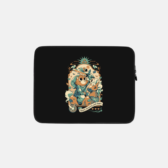 Neko's Awakening-None-Zippered-Laptop Sleeve-ilustrata