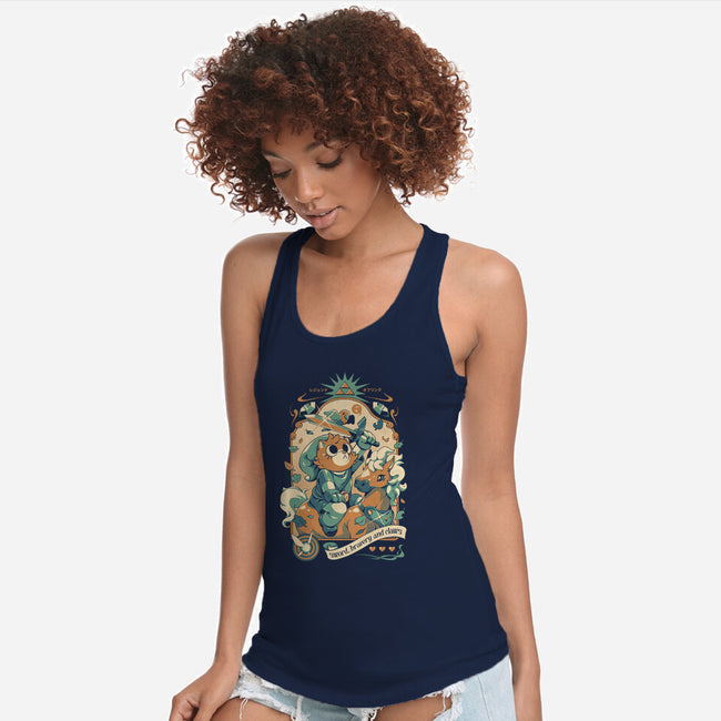 Neko's Awakening-Womens-Racerback-Tank-ilustrata