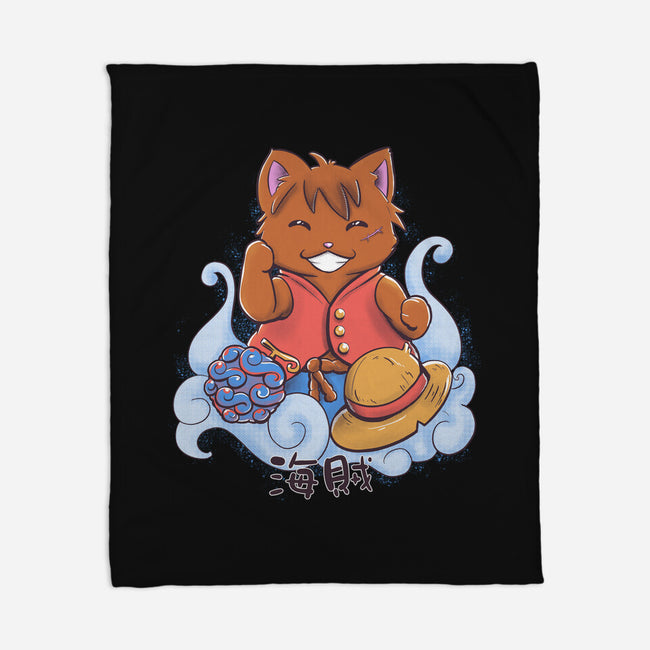 Pirate Maneki Neko-None-Fleece-Blanket-ellr