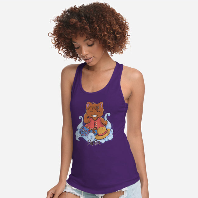 Pirate Maneki Neko-Womens-Racerback-Tank-ellr