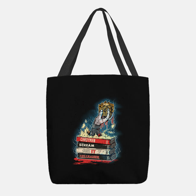 90s VHS Horror Cult-None-Basic Tote-Bag-Green Devil