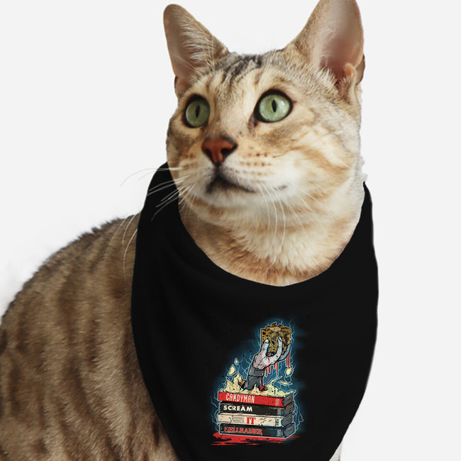 90s VHS Horror Cult-Cat-Bandana-Pet Collar-Green Devil