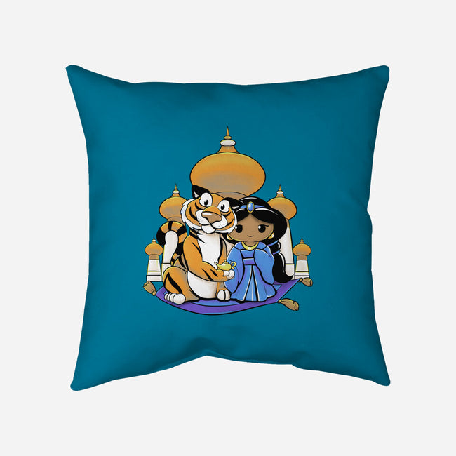 Kokeshi Arabian Princess-None-Removable Cover-Throw Pillow-ellr