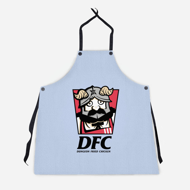 Dungeon Fried Chicken-Unisex-Kitchen-Apron-Eilex Design