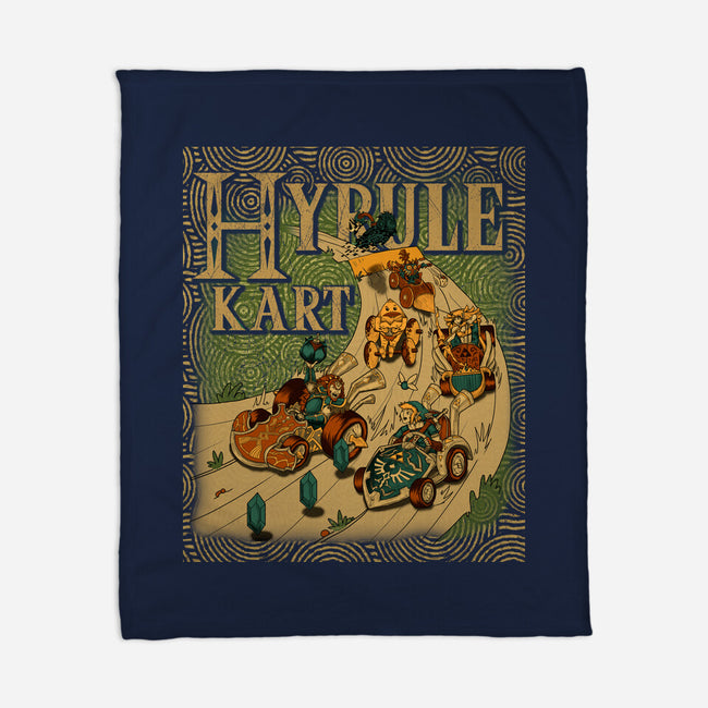 Hyrule Kart-None-Fleece-Blanket-Adrian Filmore